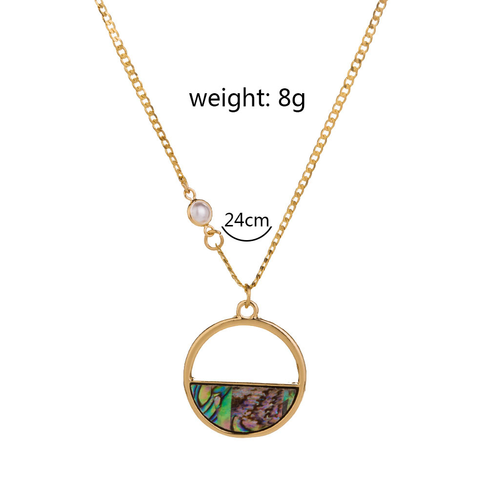 Fashion New Simple  Special-shaped Natural Color Shell Piece Alloy Necklace display picture 20