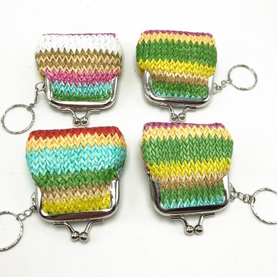 new pattern Straw coin purse lady have cash less than that is registered in the accounts Coin Jewelry Key buckle Koujinbao children Small gifts