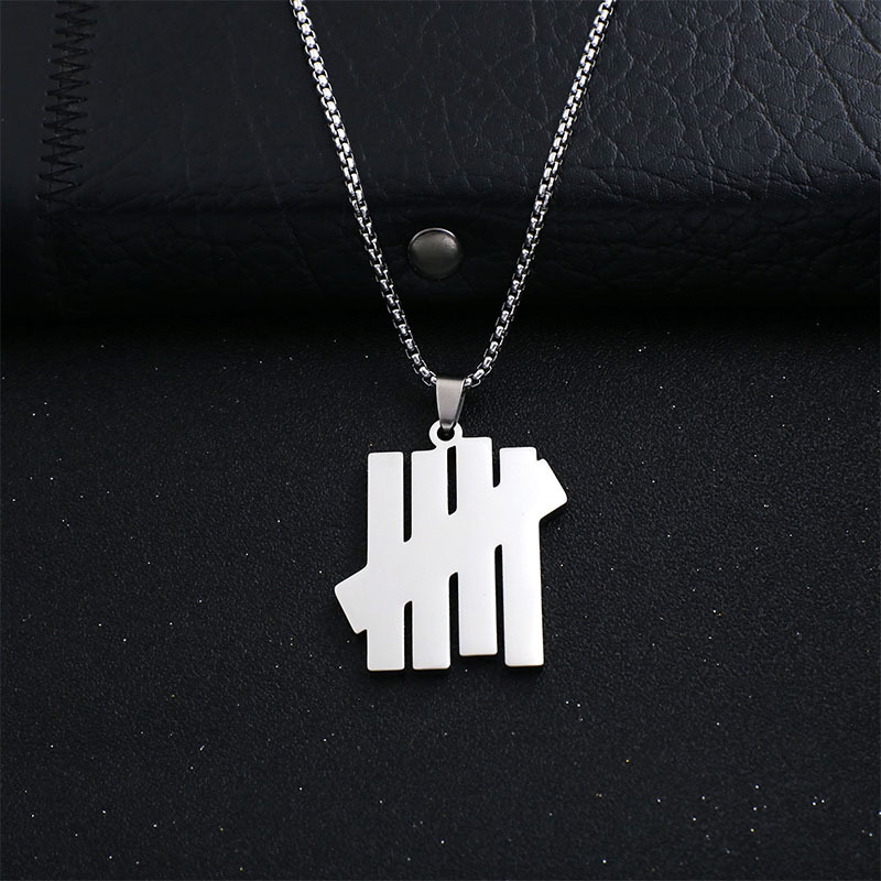 BAC Stainless Steel Tide Brand Underrated Five Bar Unbeaten Necklace Ins Couple Titanium Steel Hip Hop Chain