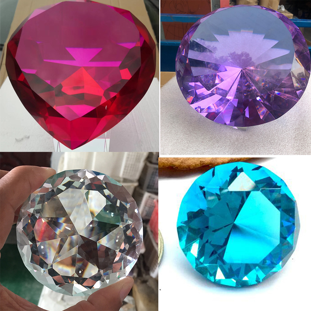 River Manufactor wholesale Man-made decorate Diamonds Decoration 10--400mm transparent colour Glass crystal Diamonds