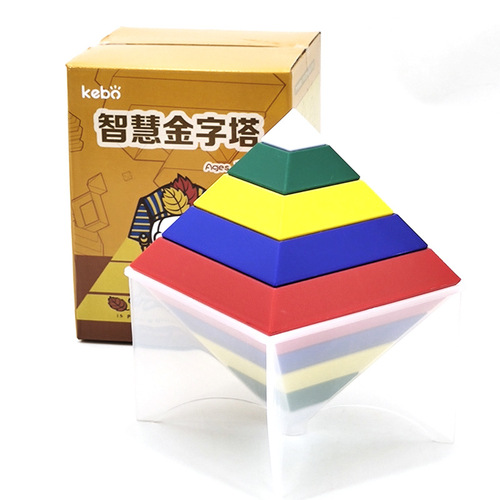 Kebo Variety Golden Tower Magic Tower Puzzle Pyramid Toy Smart Assembling Assembling Shape Early Education Diamond Building Blocks