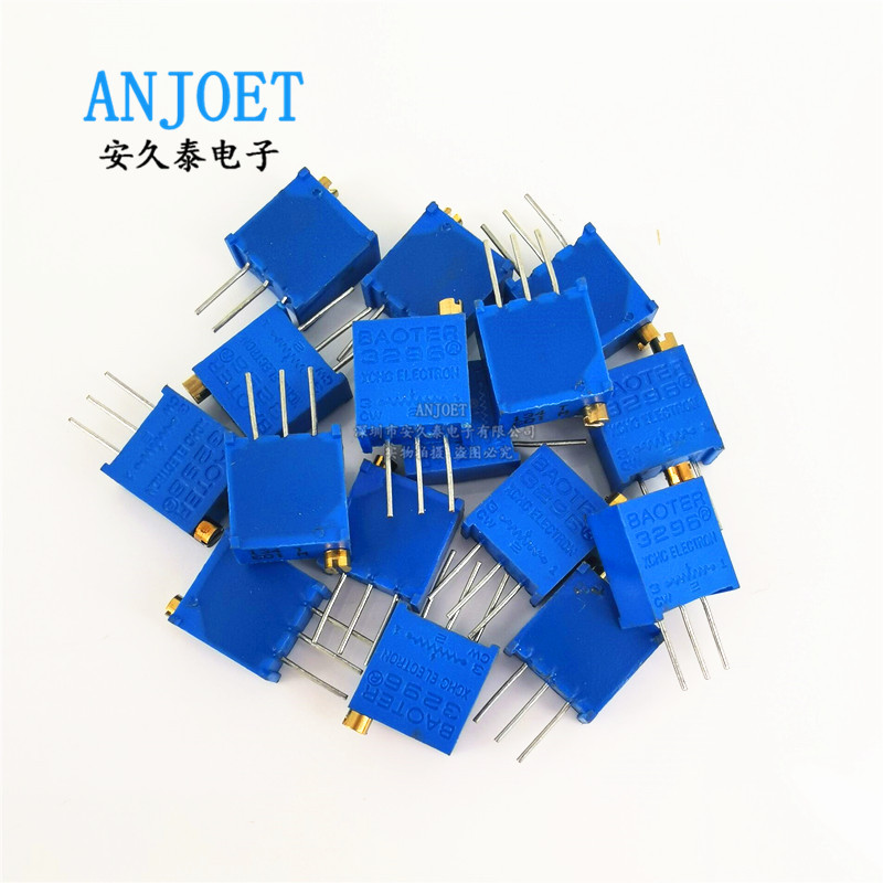 3296W-1-501LF 500R 多圈精密可调电位器 玻璃釉电位器 w501顶调