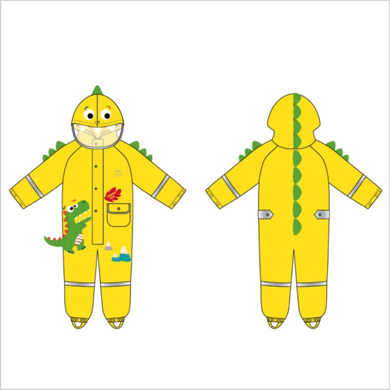 New Lemon Baby One-piece Raincoat Boys And Girls Kindergarten Raincoat Baby Poncho Primary School Raincoat