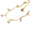 Fashionable ankle bracelet, golden small bell, European style, Korean style