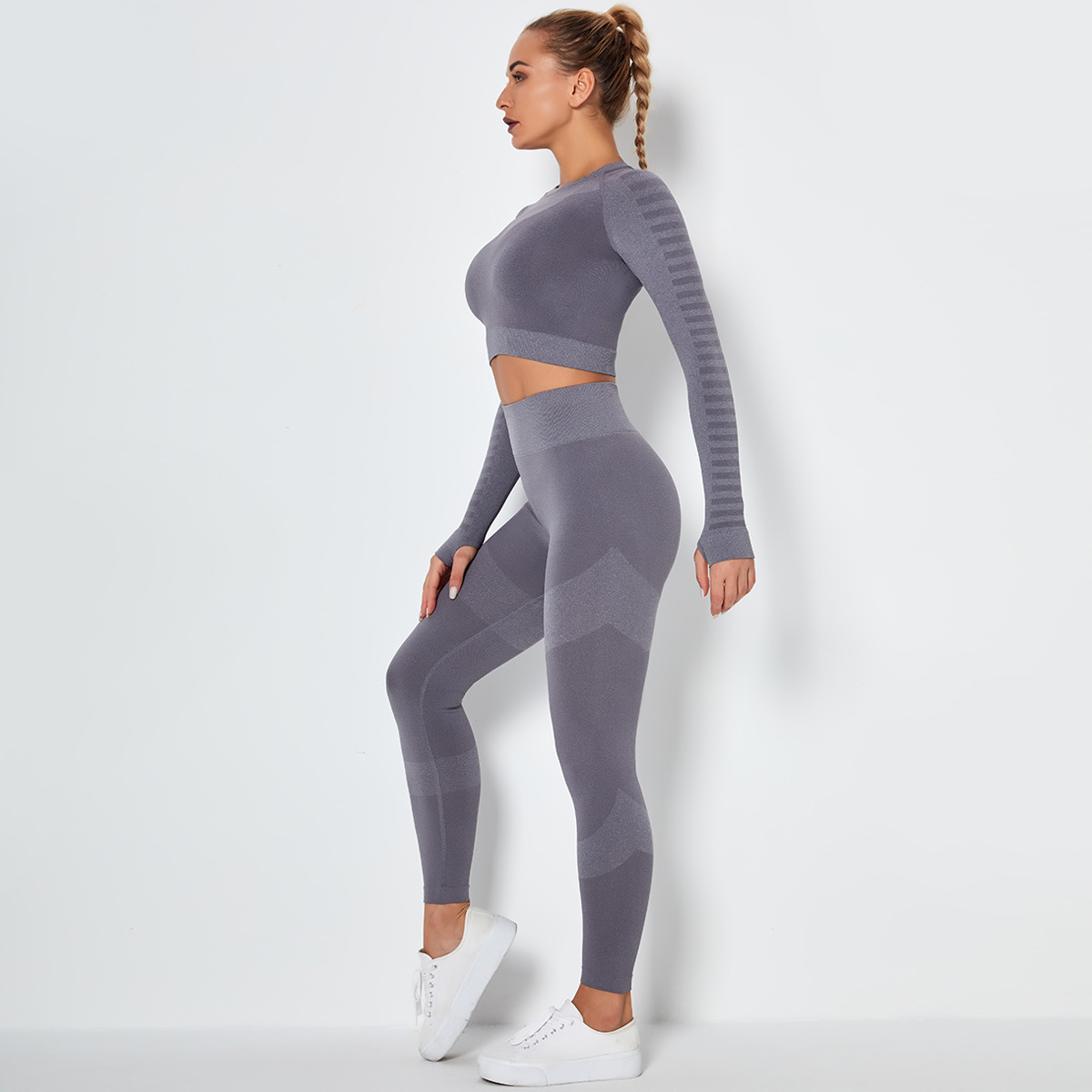 Seamless Knitted High Elastic Yoga Set NSNS10723