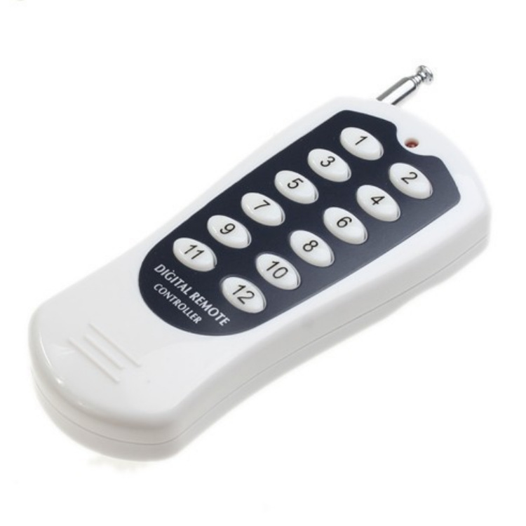 远距离学习码固定码大功率四键无线遥控器 433MHZ 定制按键字符