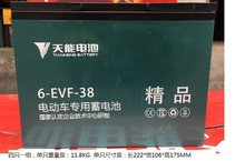 天能6-EVF-38AH蓄電池48V38AH 四只裝硅膠電池組