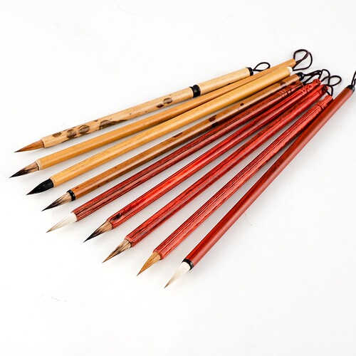 Factory direct selling langhao small regular script writing brush, four treasures in the study, copying scriptures, practice writing brush, red sandalwood, small regular script, wholesale