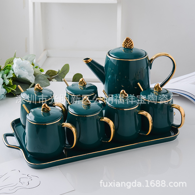 北歐水具套裝家用客廳水杯茶杯茶壺茶具冷水壺整套喬遷新居禮品