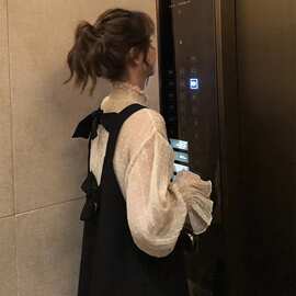 2067超仙女森系长裙脚踝仙气学生两件套装女温柔可甜可盐连衣裙子
