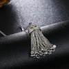 Long zirconium with tassels, necklace, retro pendant, 2020, European style, micro incrustation, Japanese and Korean, wholesale