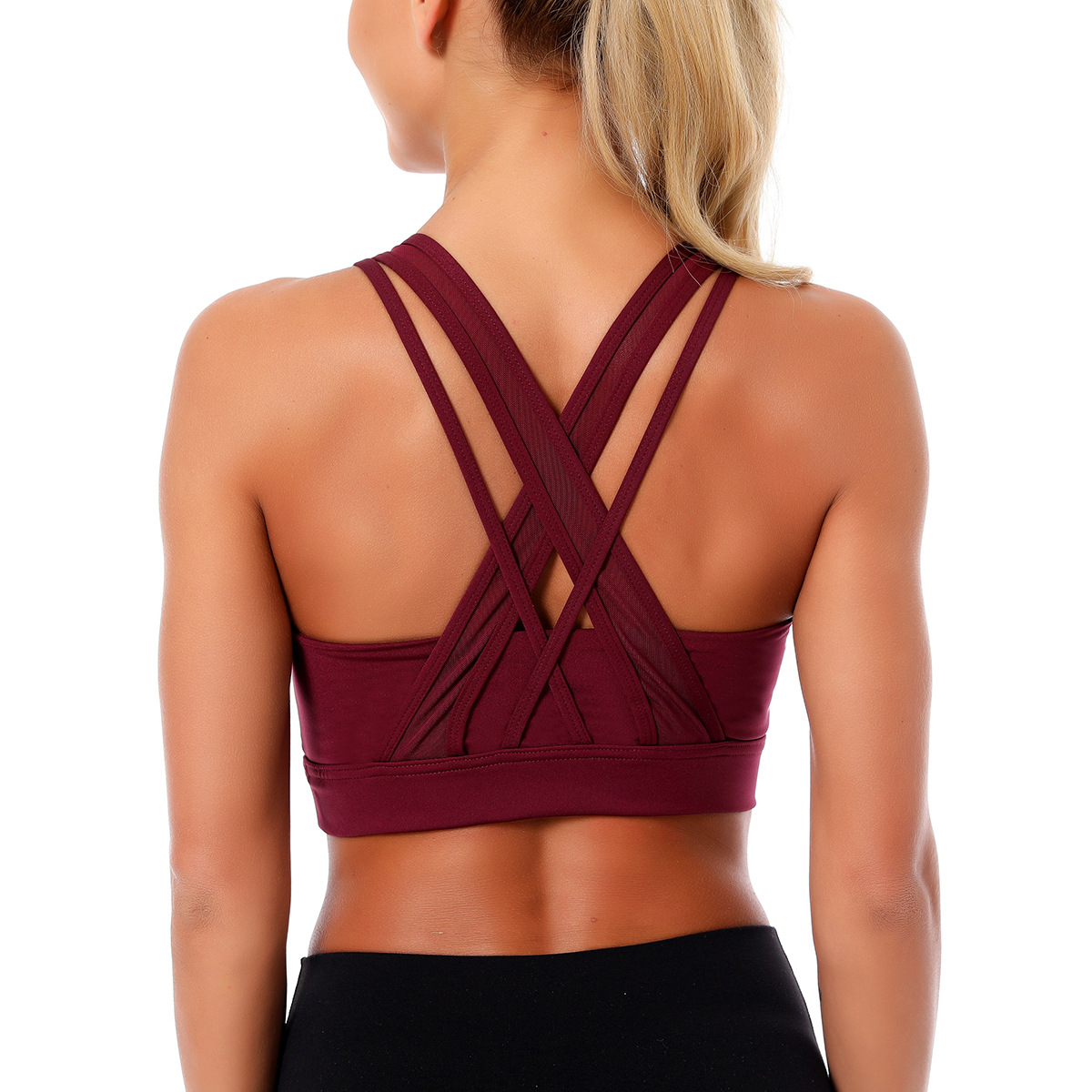 Light support criss-cross sports bra NSNS47255