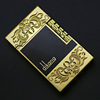 Langsheng Wheel lighter metal gold -colored silver square square side -in -side steel sound sand wheel Ming fire lighter