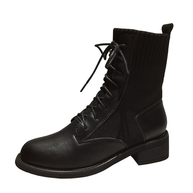 European and American sexy cross band fashion women’s boots British casual versatile Martin boots