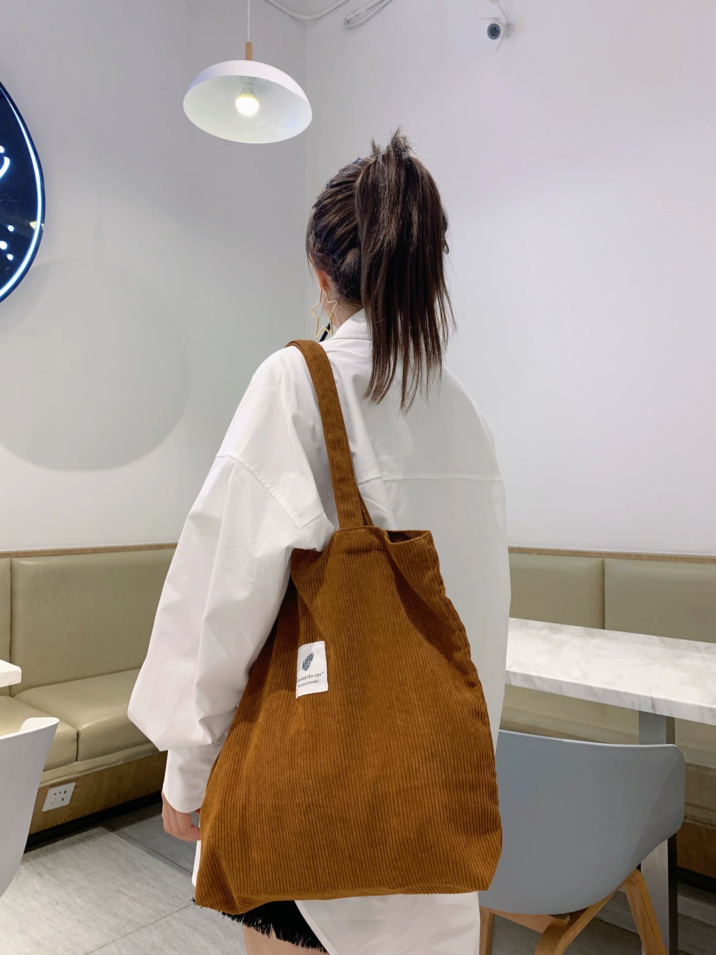 Simple Women Package Print Cute Bear Canvas Bag Handbags Japanese Literary Shoulder Bag Casual Shopping Tote Girl Handbag