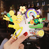 Cartoon children's hair accessory, cute hairgrip, rainbow hairpins for early age, Korean style, no hair damage