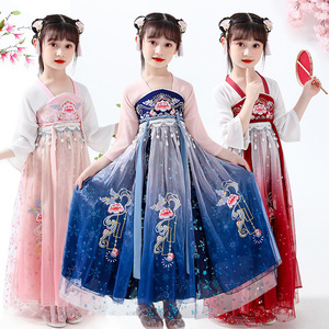 Girls chinese hanfu fairy dresses Children Hanfu princess dresses girl kimono dress