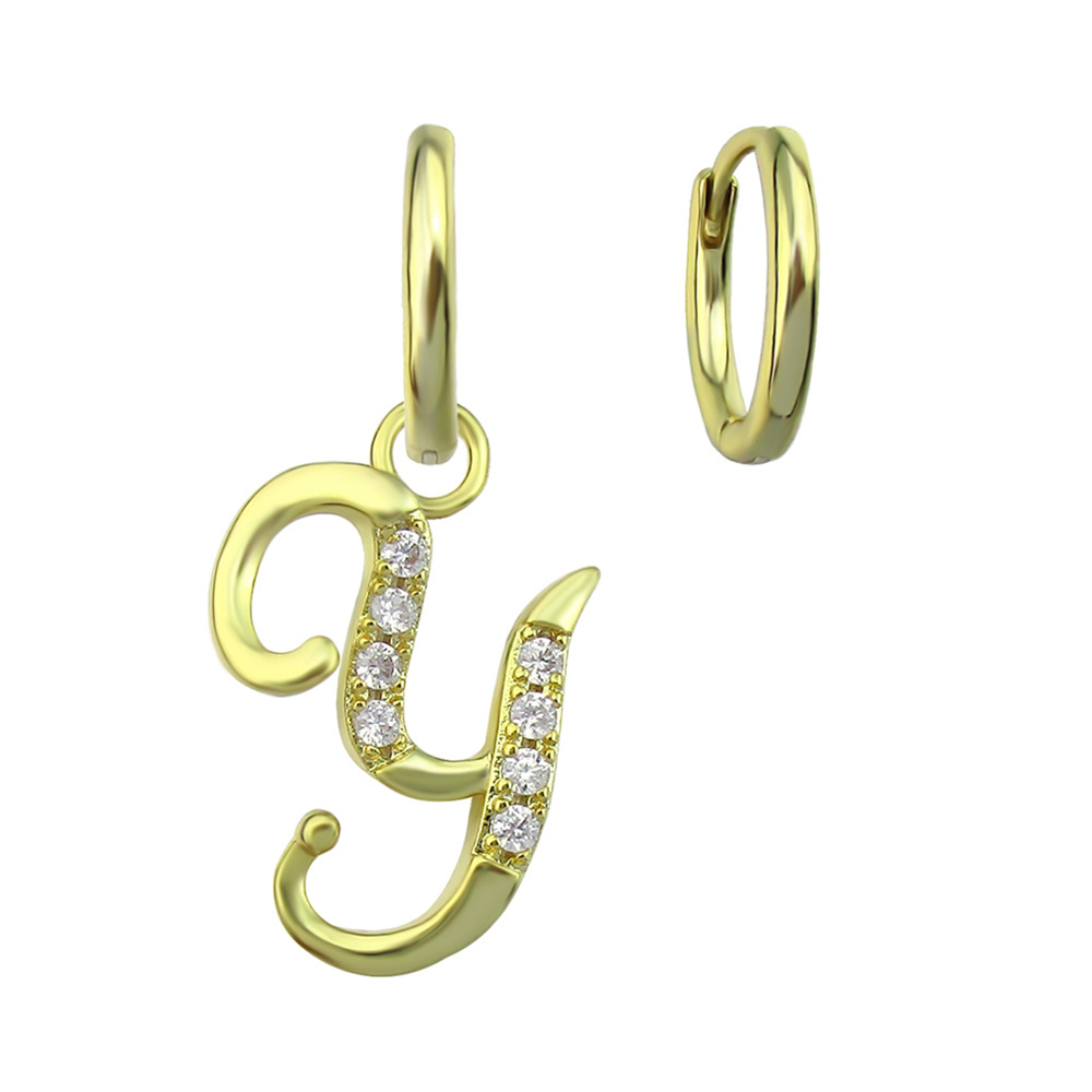 New 26 Letter Earrings Jewelry Simple Earrings Retro Fashion Earrings Gift Wholesale display picture 7