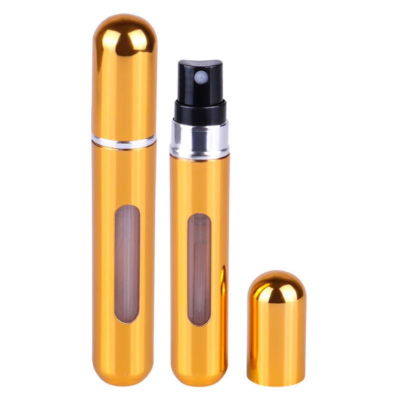 8ml de perfume sub-botella de llenado inferior redonda botella de spray de lápiz labial portátil de viaje Ciclo de alta gama