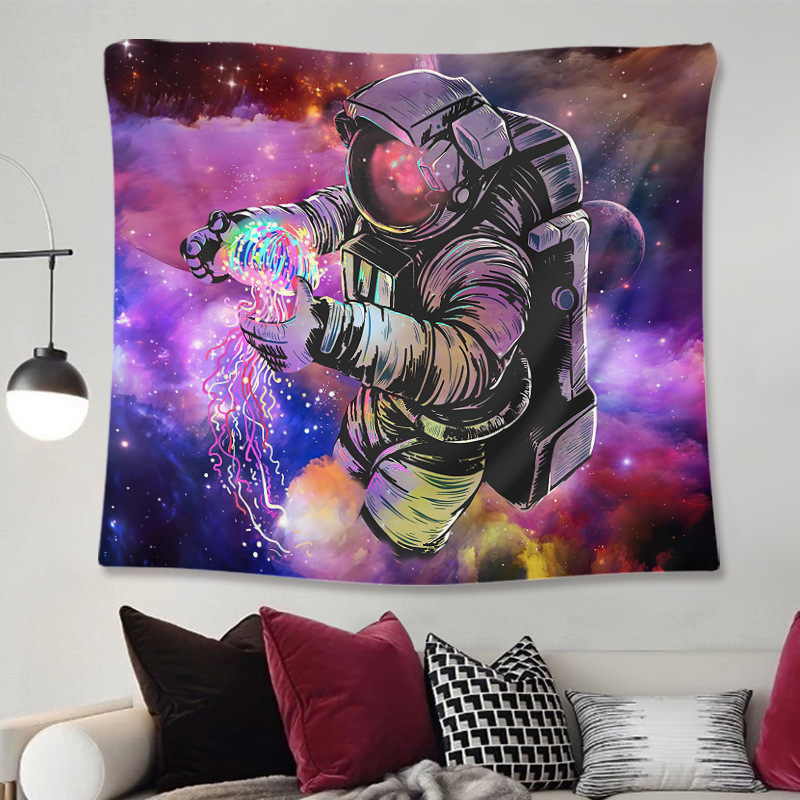 Serie De Astronautas De Moda Que Imprime La Decoración De La Pared Del Hogar Tela Colgante Al Por Mayor Nihaojewelry display picture 1