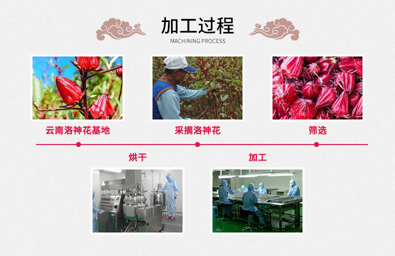 Dried Roselle Hibiscus Tea Luo Shen Hua Loose Flower Herbal Infusion 500g Yunnan preparation