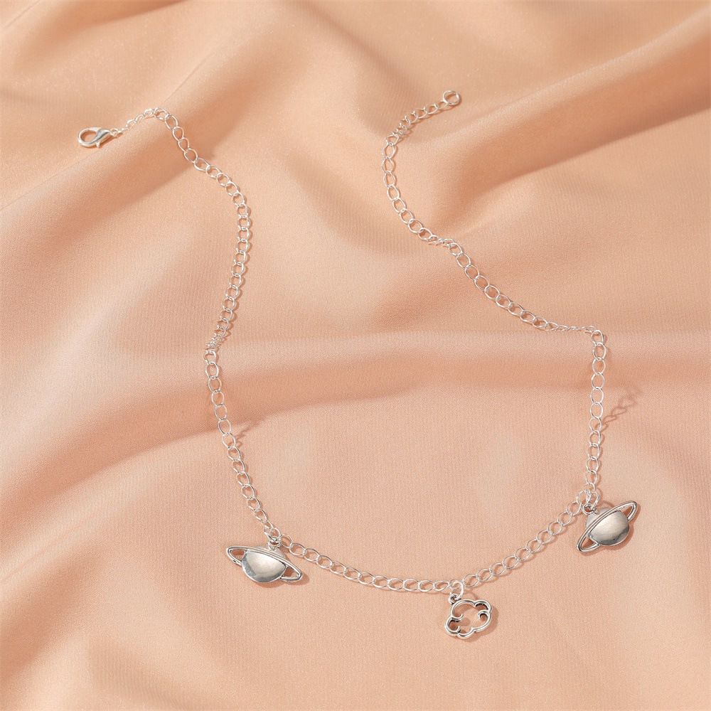 New Necklace Planet Cloud Clavicle Chain Star Universe Pendant Necklace For Women display picture 3