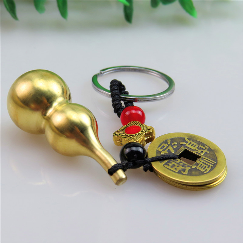 Brass copper keychain