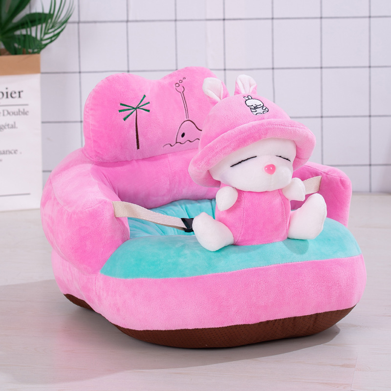 Al por mayor de los niños pequeño sofá asiento de dibujos animados bebé aprendizaje Silla de peluche de juguete bebé asiento de seguridad regalo de cumpleaños