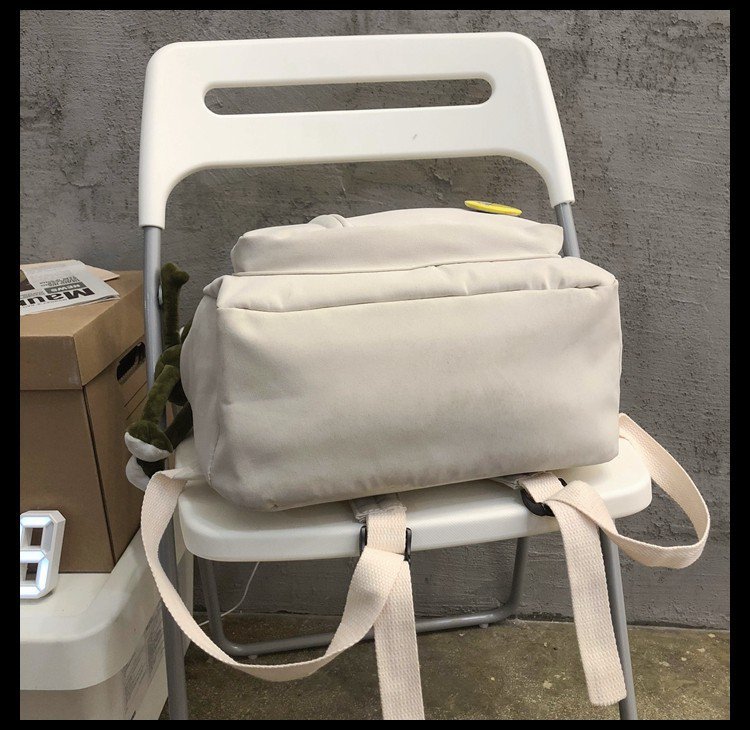 Schoolbag New Korean Fashion Campus Large Capacity Solid Color Backpack Simple Backpack Wholesale Nihaojewelry display picture 18