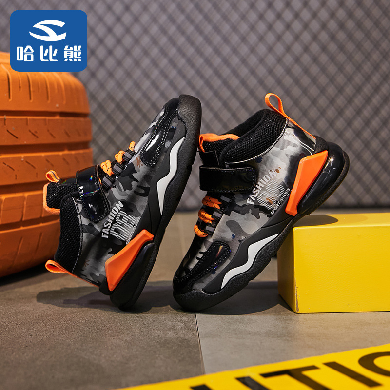 哈比熊童鞋二棉鞋2020年秋冬新款中大童男童鞋子革面时尚运动鞋子