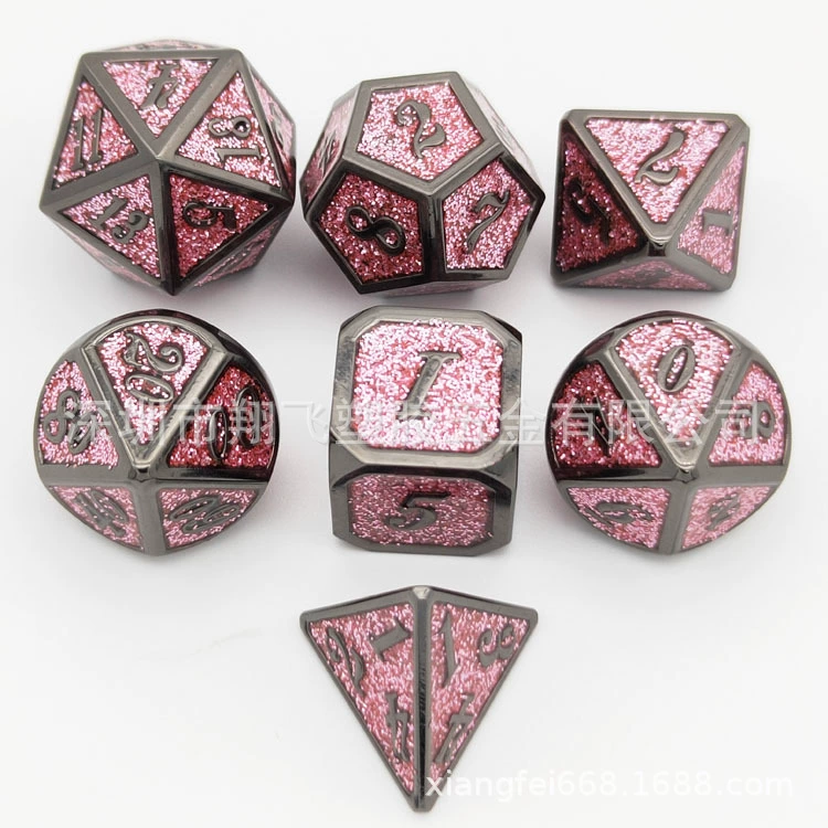 Прямые продажи с фабрики, набор металлических кубиков, кубики, меняющие цвет, настольная игра Ктулху, многосторонние кубики, беговое групповое сито DND