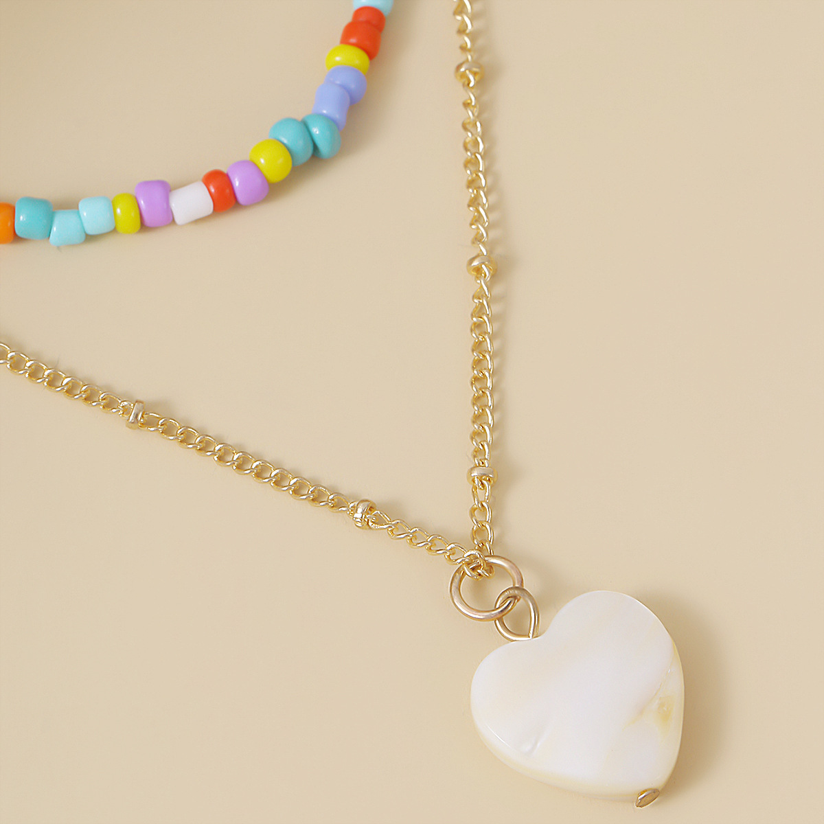 Mode Wilde Perlen Schlüsselbein Kette Geometrische Farbe Reis Perlen Legierung Halskette display picture 6