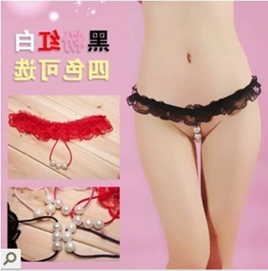 Женские трусы-стринги с открытым промежностью, one size, кружевная окантовка, несколько цветов