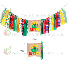 厂家直供墨西哥时尚节日派对装饰串旗彩色布条仙人掌uno主题拉花