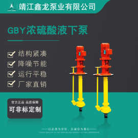 鑫龙GBY系列边立式浓硫酸液下泵 厂家可定制