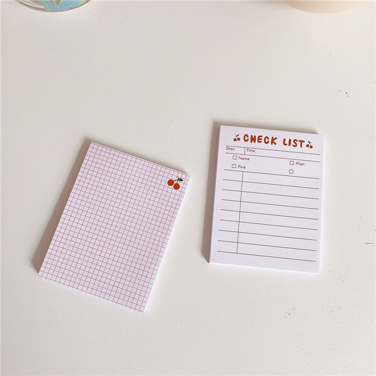 36g Weight Sticky Note Stationery Type 1 Piece Quantity Class, Graduation, Lectures Occasion Cherry Pattern Casual, Elegant, Sweet Style 1 Piece Cherry Class Graduation Lectures Paper Casual Elegant Sweet Sticky Note 4