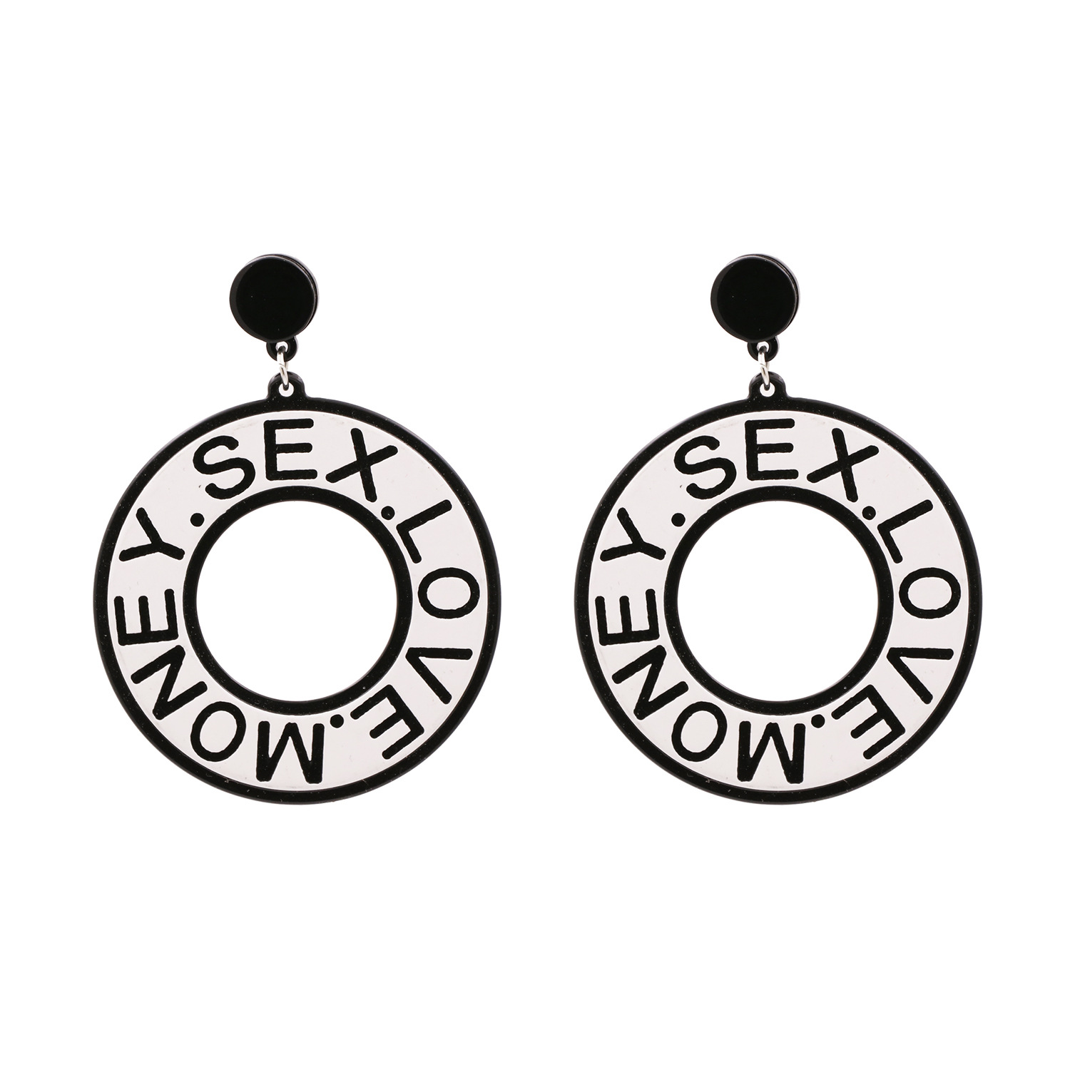 Los Pendientes Redondos Geométricos De La Nueva Moda Coreana Circundan Los Pendientes Del Alfabeto Inglés Para Las Mujeres Al Por Mayor display picture 9