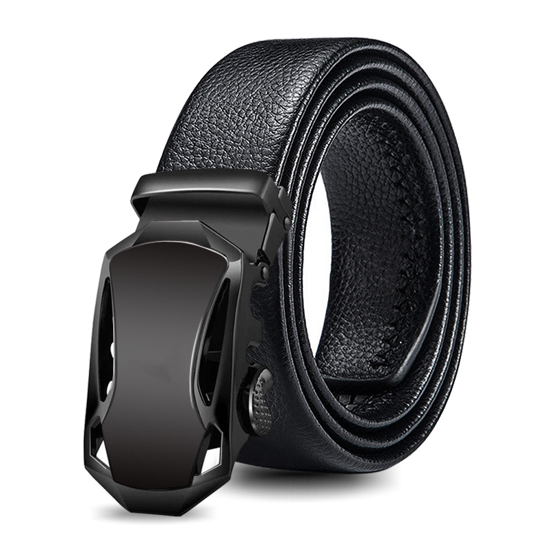 2023 New Hot Selling Men's Automatic Buckle Gift Belt Wrapping Pvc Durable and Scratch-resistant Men's Pants Belt in Stock_voghion.com