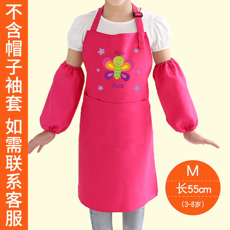 Lindo delantal antiincrustante para niños personalizado cocina casera jardín de infantes pintura de arte ropa pequeños medianos y grandes niños logotipo impreso