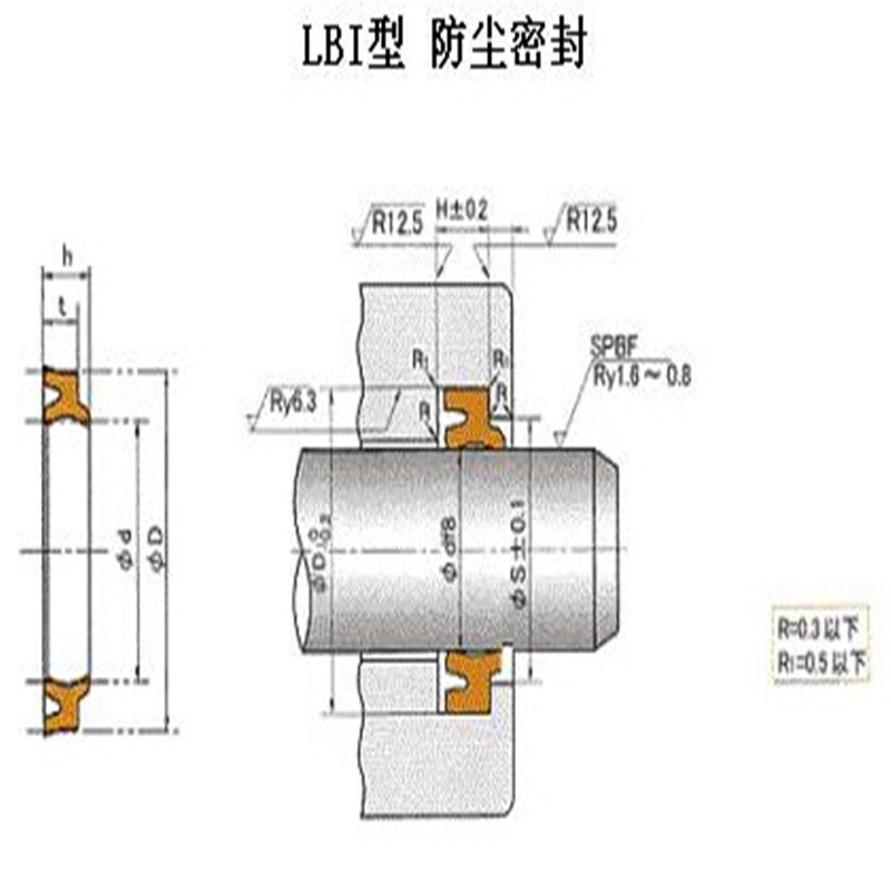 NOK Reciprocating seal ring LBI Reciprocating motion dustproof Sealing element Full size Of large number goods in stock