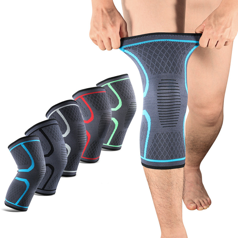 Silicone Sports Knee Pad A1314 Running Riding Knee Pad Climbing Three-dimensional Knitted Knee Sleeve