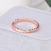 Golden small design brand wedding ring, light luxury style, internet celebrity, 18 carat, pink gold