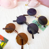 Children's fashionable sunglasses, retro metal glasses, Korean style