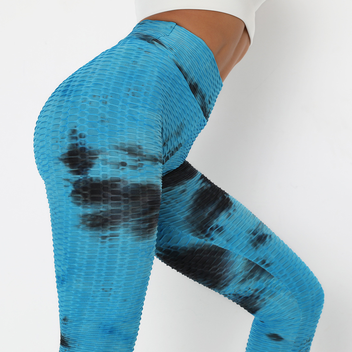 pantalones de yoga con efecto tie-dye en jacquard de tinta NSNS11006