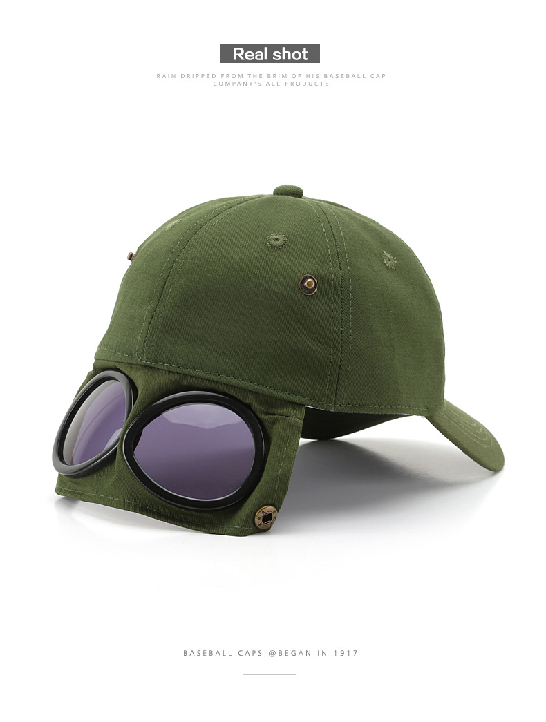 New Aviator Hat Summer Personality Glasses Baseball Cap Female Unisex Sunglasses Male Cap Baseballcap Boys Cap