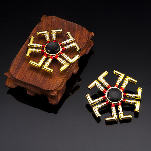 New King of Glory Merchandise Li Xin Ma Chao Li Bai Fingertip Top Metal Three-Leaf Fingertop Top Celebrity Version Toy