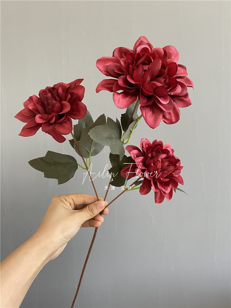 3 autumn colorful flowers