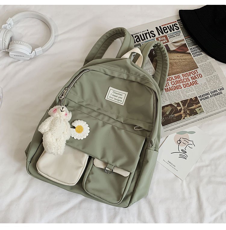 Korean Fashion College Style Vintage Feeling Girl Hit Color School Bag Wild Student Backpack  Wholesale Nihaojewelry display picture 3