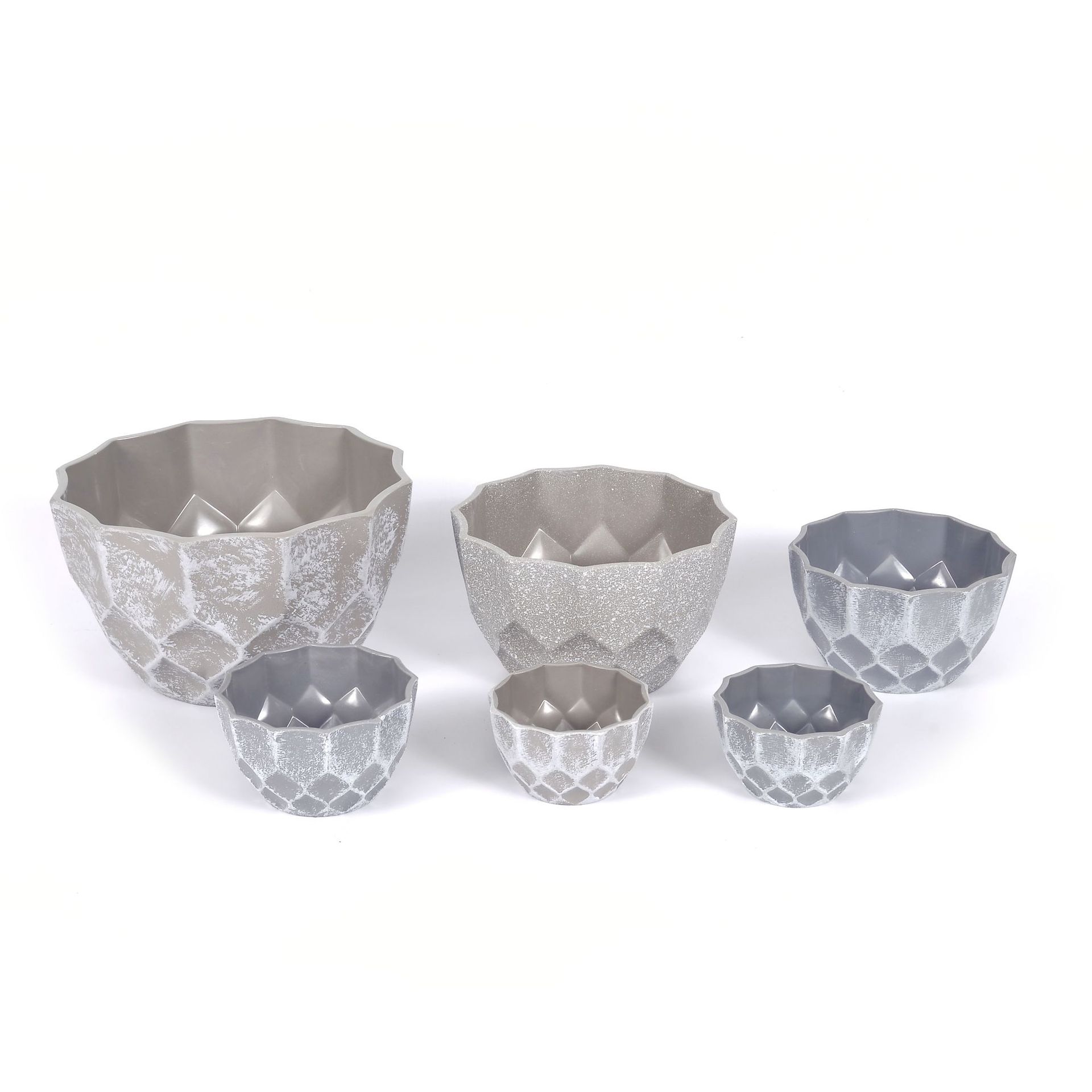 Manufacturers Imitation Cement Diamond Horn Flower Pot Simple Retro Plastic Imitation Porcelain Succulent Plant Pot Shaped Stone To Do Old full figure
