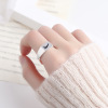 Brand ring suitable for men and women for beloved, silver 925 sample, simple and elegant design